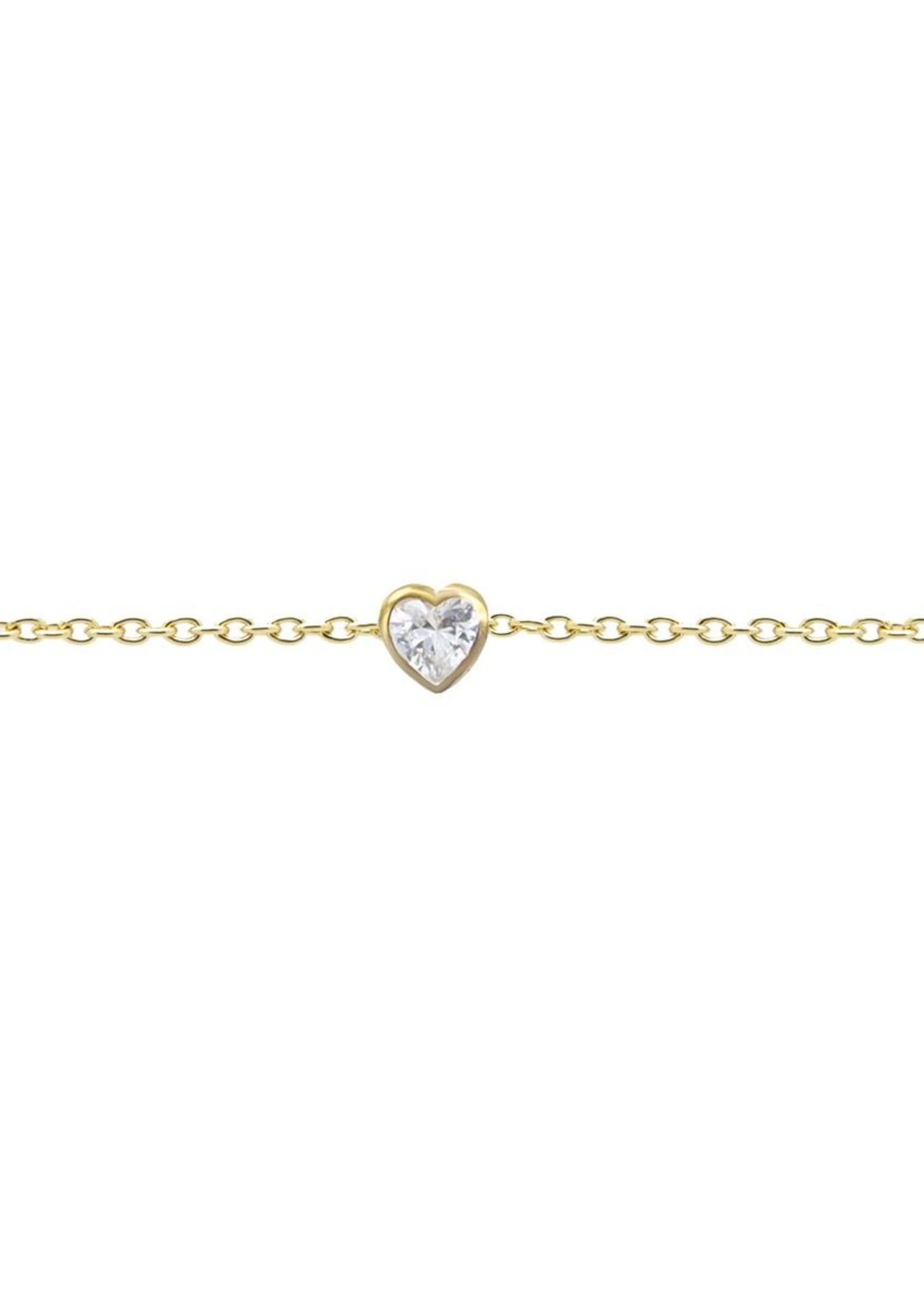 Karma MOM Bracelet Zirconia Heart Goldplated