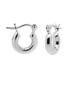 Karma Plain Hinged Hoops The Mini Round Tube 12MM Silver