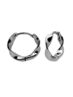 Karma Hinged Hoops Loose Twisters 12MM Silver