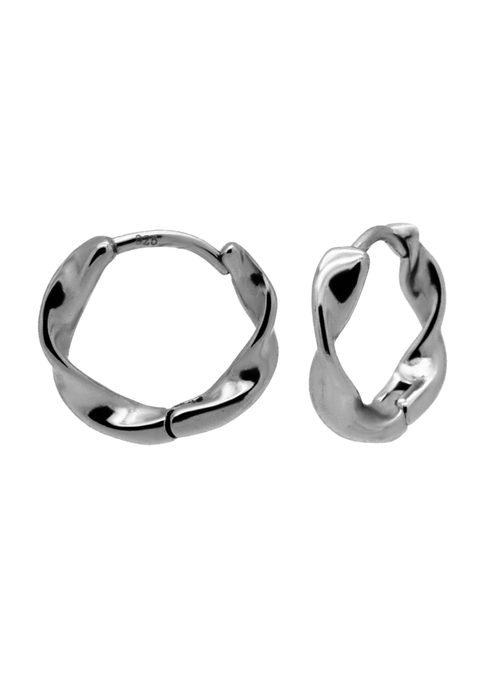 Karma Hinged Hoops Loose Twisters 12MM Silver