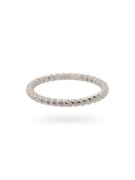 24 Kae Ring met touw structuur - 925 Sterling zilver gerhodineerd 12423s
