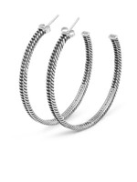 Buddha to Buddha 925 Sterling Zilveren 445 One Chain Hoop Earrings Silver