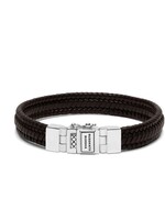 Buddha to Buddha 925 Sterling Zilveren 181BR Edwin Small Leather Bracelet Brown