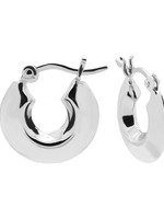 Karma Plain Hoops Lozange 15MM Silver