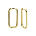 Karma Plain Hinged Hoops Long Round Square Goldplated 24MM