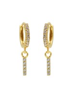 Karma Zirconia Hinged Hoops Symbols Tubes Goldplated
