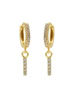 Karma Zirconia Hinged Hoops Symbols Tubes Goldplated