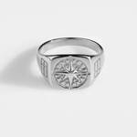 Northern Legacy Compass Signature - Silver tone ring