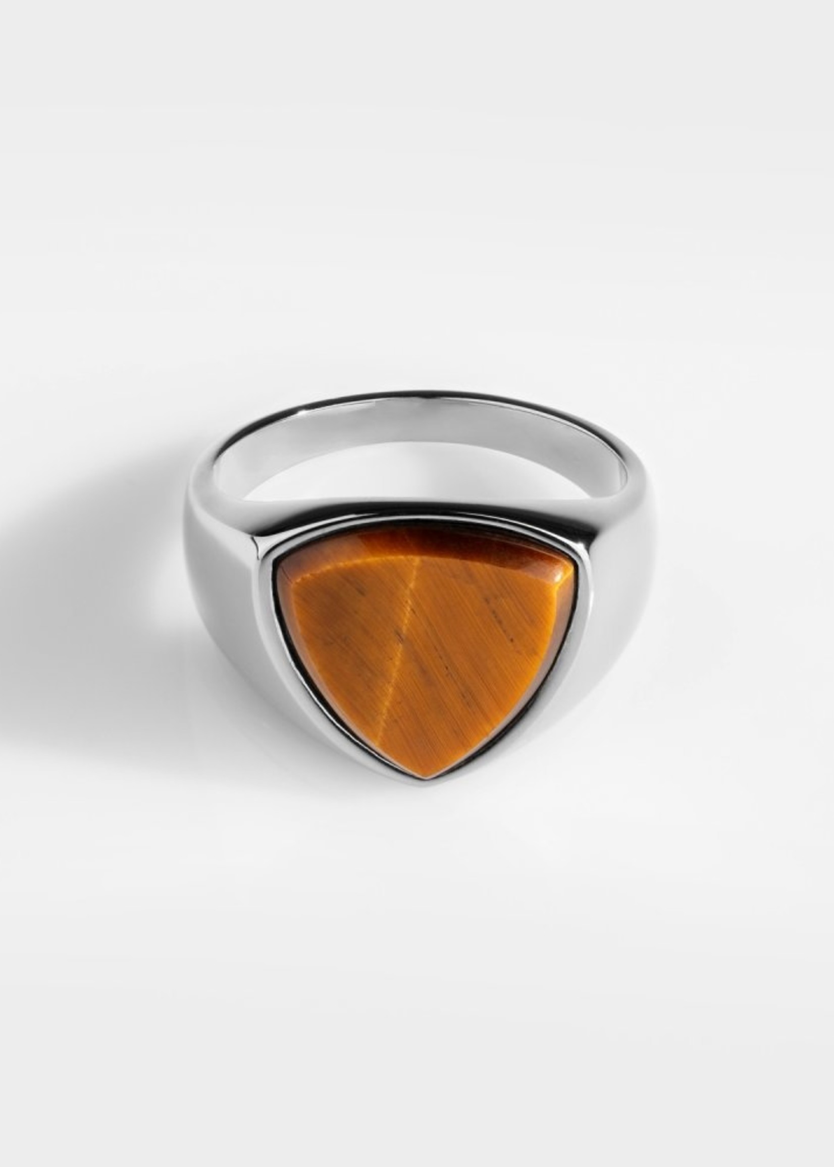 Northern Legacy Tigereye Polygon Signature - Silver tone ring