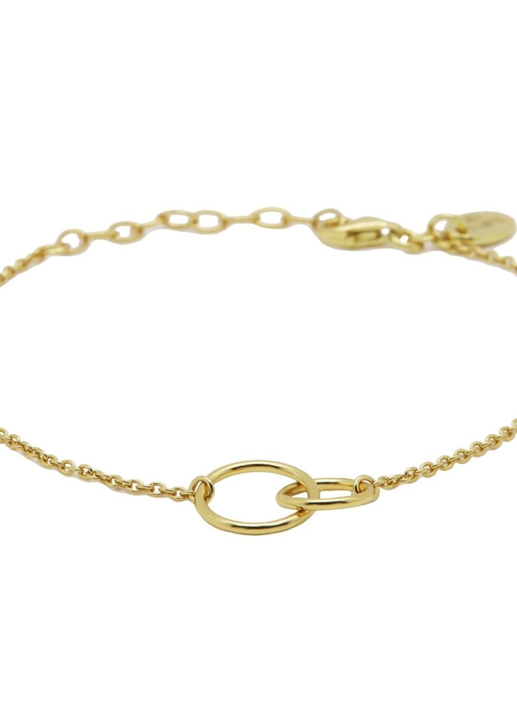 Karma Bracelet Double Circle Goldplated