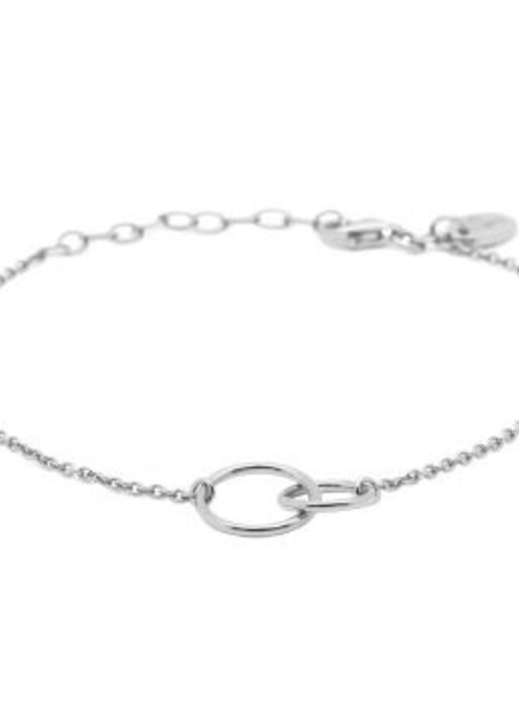Karma Bracelet Double Circle Silver
