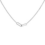 Karma Necklace Double Square Silver