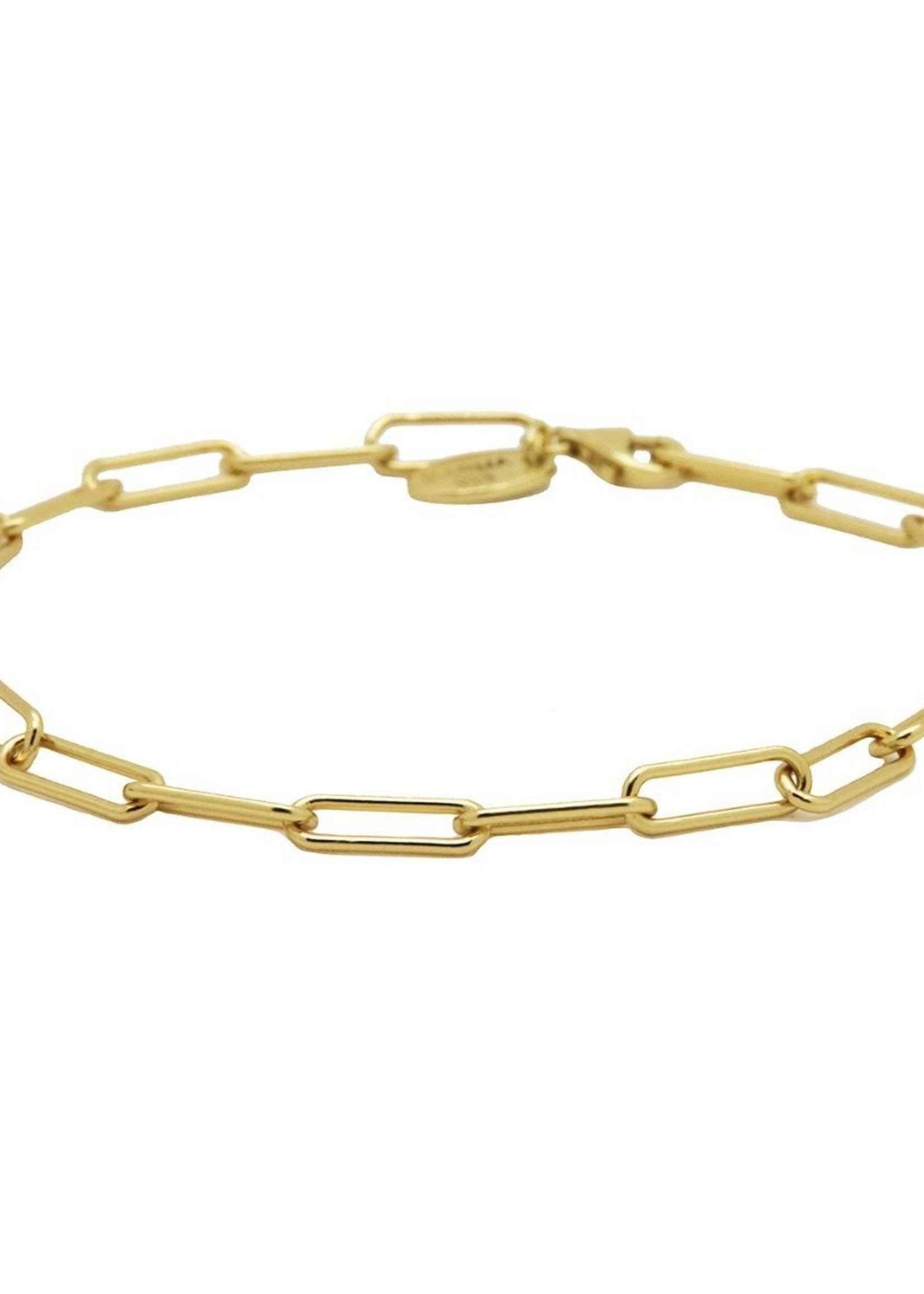 Karma Bracelet Round Square Chain Goldplated