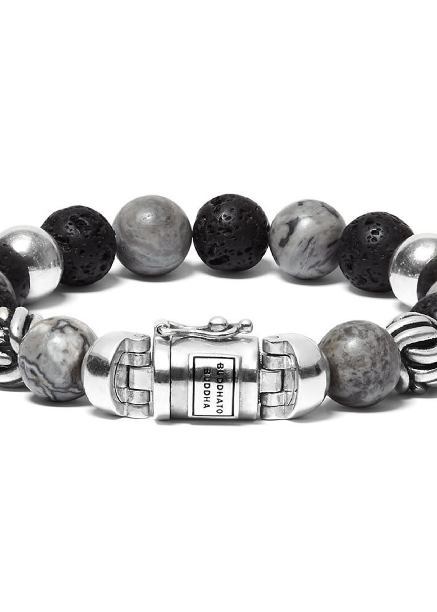 Buddha to Buddha 925 Sterling Zilveren 188 MG - Spirit Bead Mix Grey Picasso Jasper