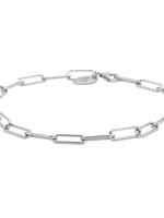 Karma Bracelet Round Square Chain Silver
