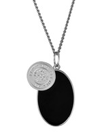 Northern Legacy nl vegvisir/onyx necklace silver