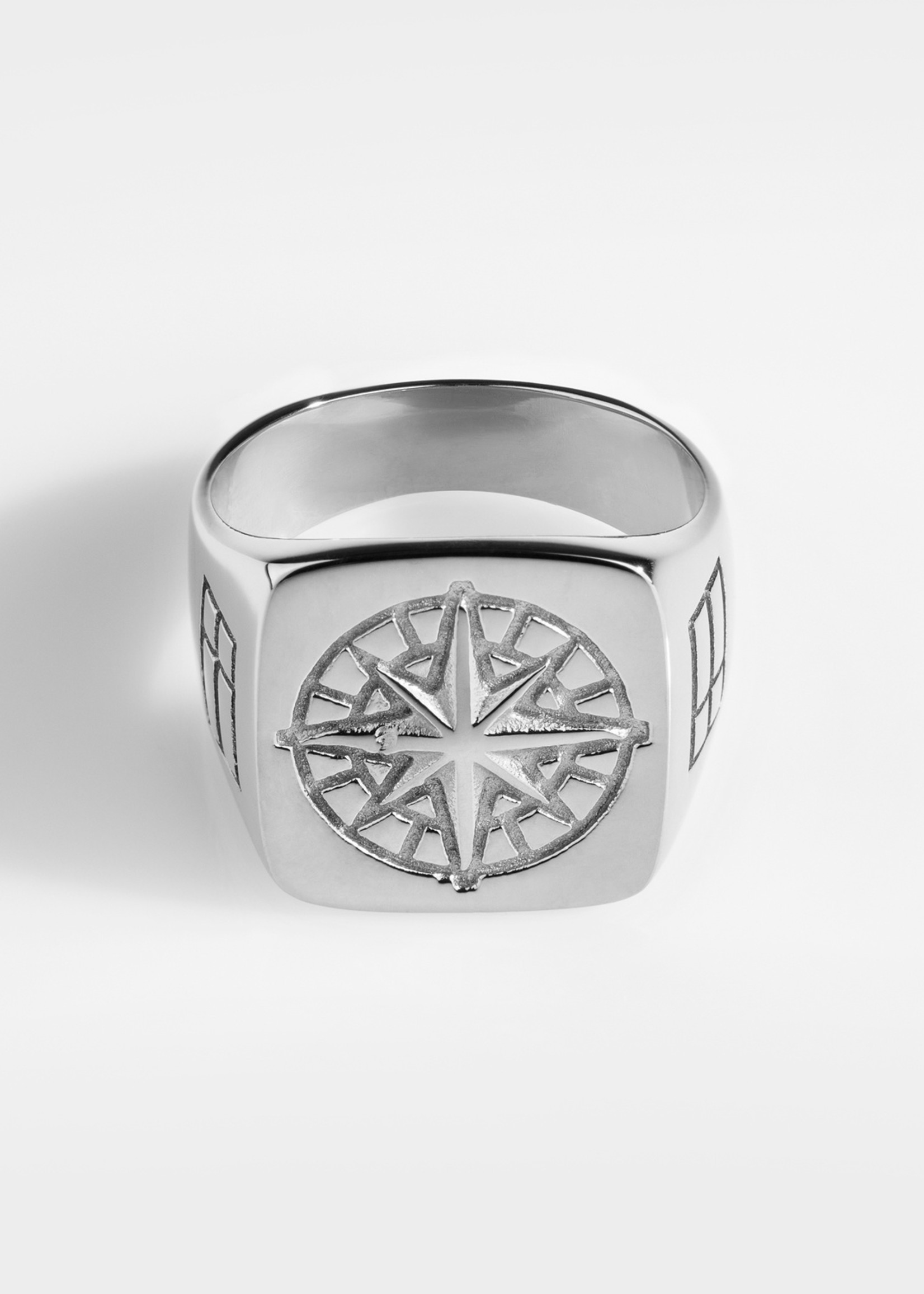 Northern Legacy Compass Oversize Signature - Silver Tone Ring