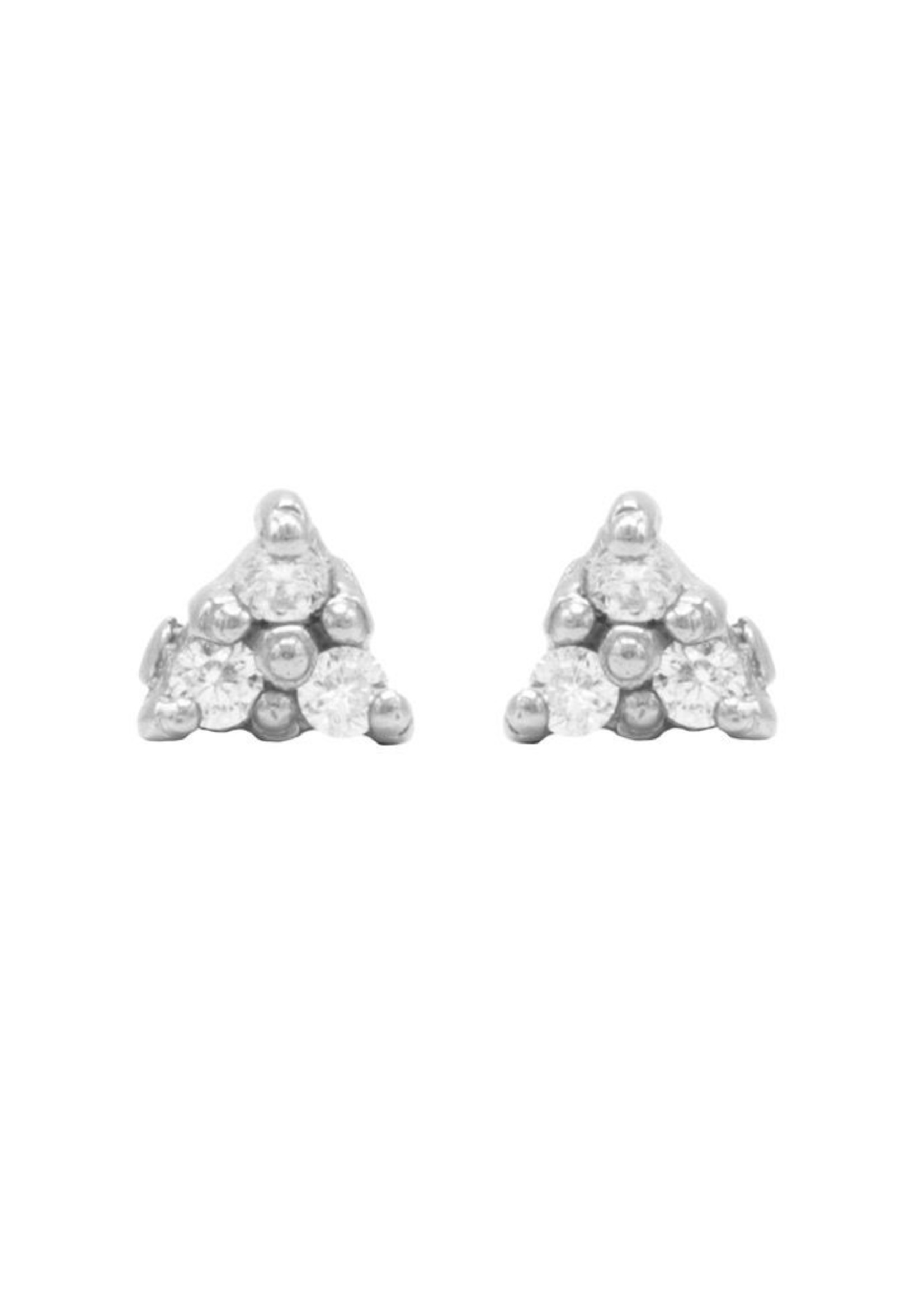 Karma Karma Zirconia Symbols Triple Dots Silver