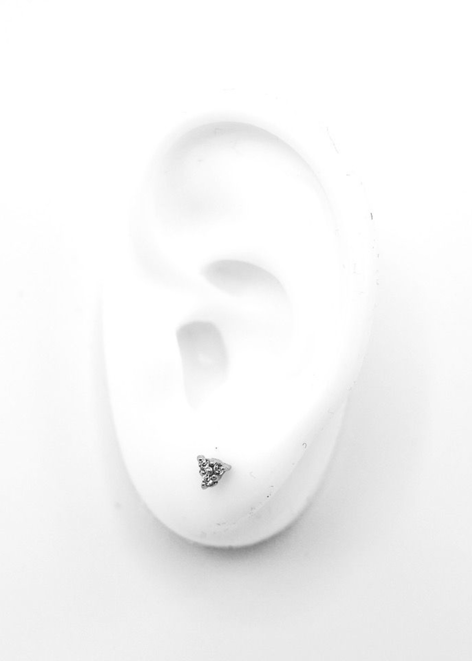 Karma Karma Zirconia Symbols Triple Dots Silver