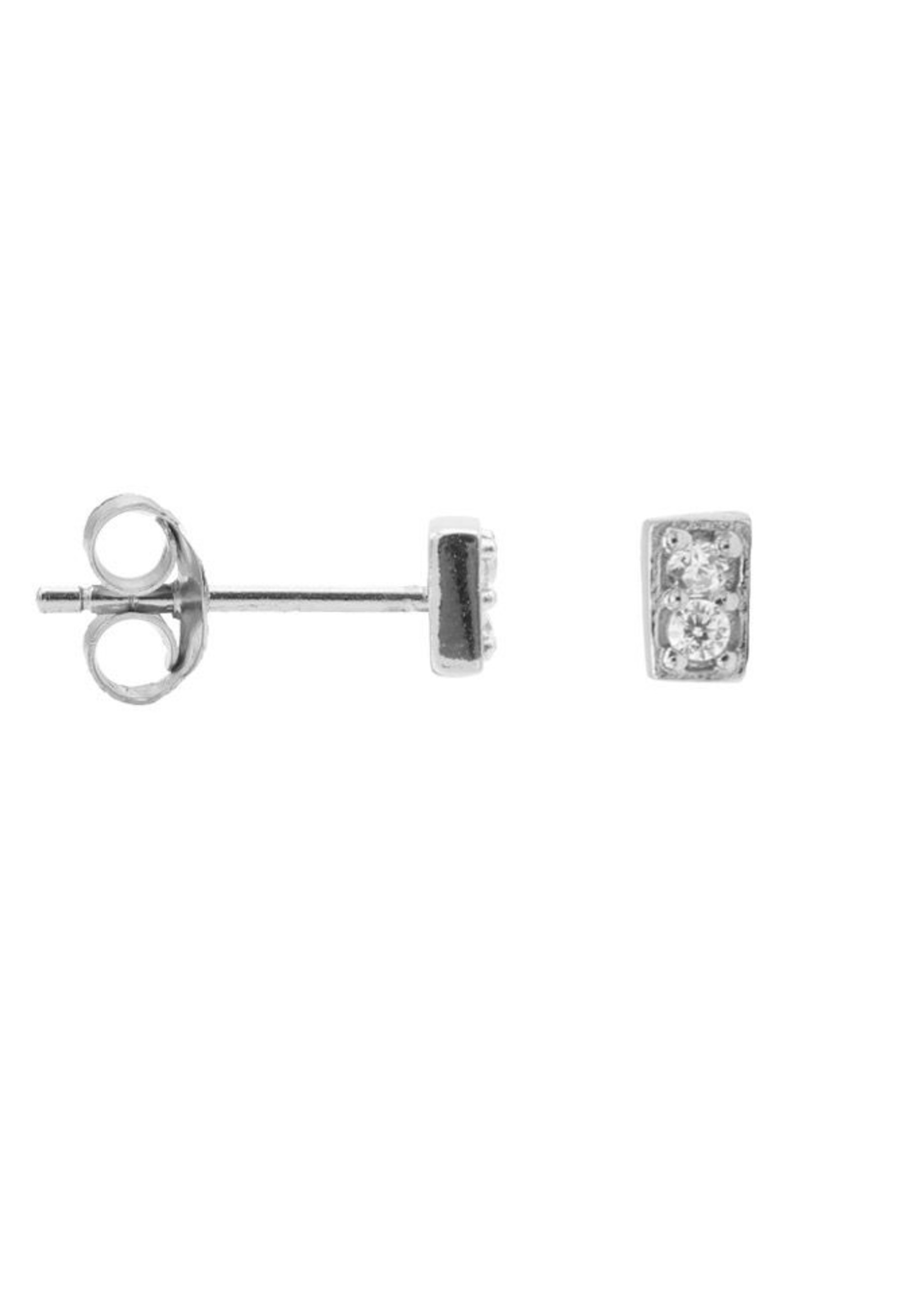 Karma Karma Zirconia Symbols Rectangle Silver