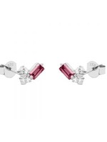 Karma Karma Zirconia Symbols Duo Baguette RUBY RED Silver