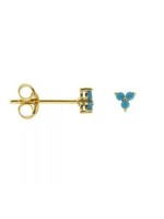 Karma Karma Zirconia Symbols Triple Summer Flower Goldplated