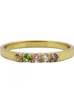 Karma Ring Coloured Zirconia Goldplated