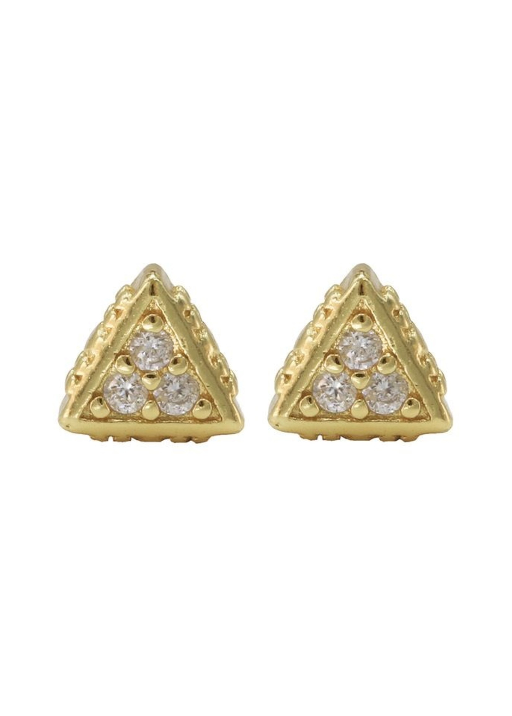 Karma Karma Zirconia Symbols Triangle Goldplated