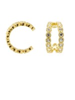 Karma Earcuff Double Row Dotty Zirconia Goldplated