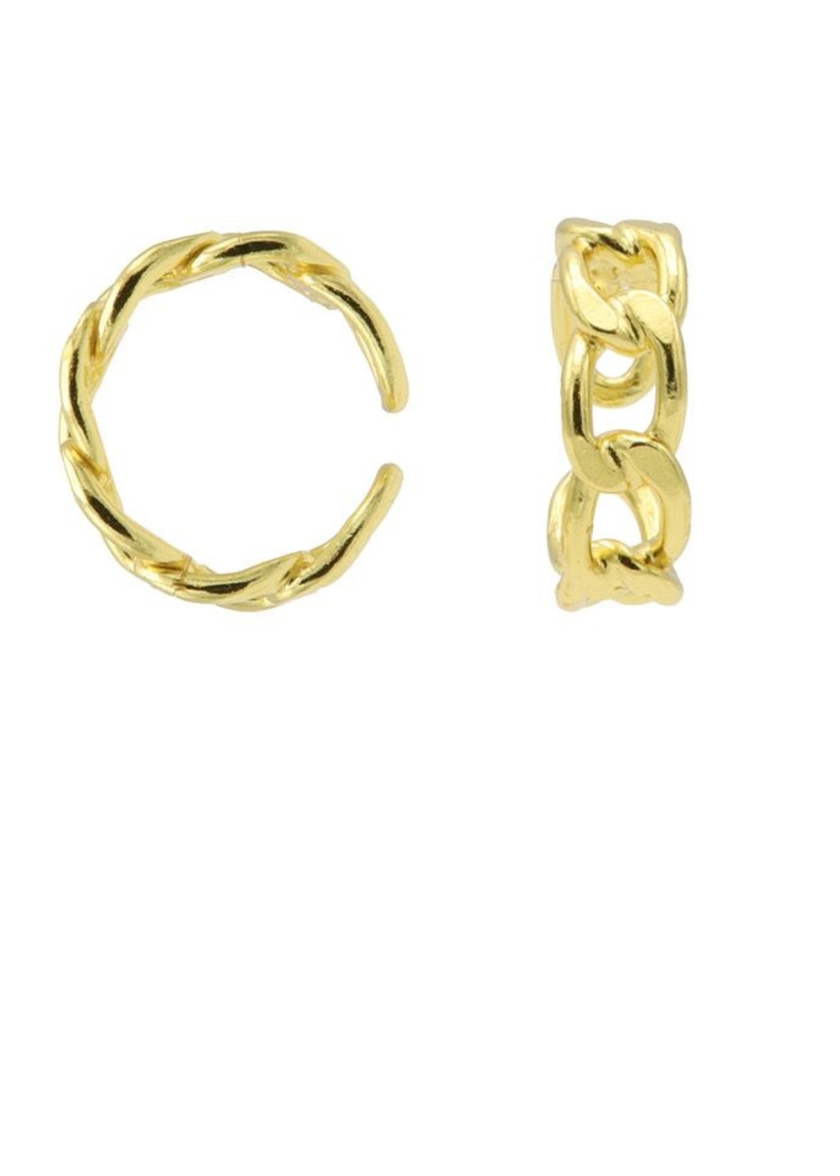 Karma Earcuff Plain Chain Goldplated