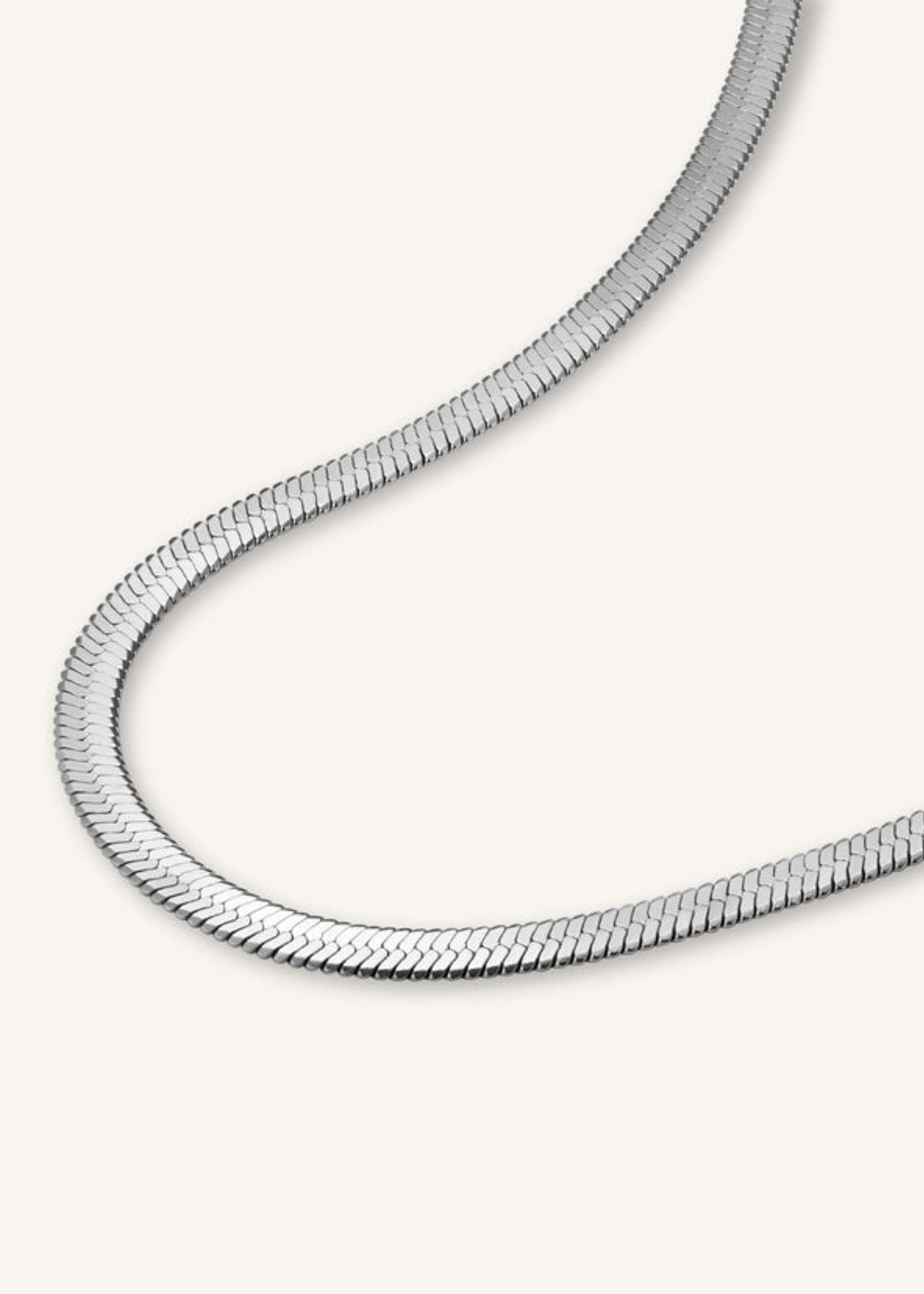 Rosefield snake necklace silver