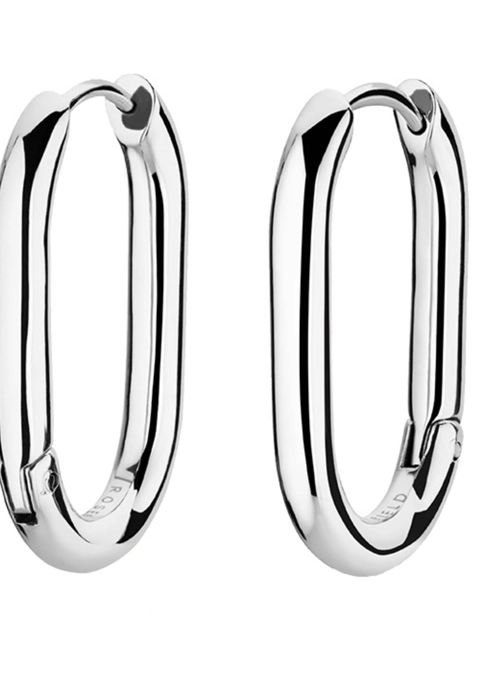 Rosefield small oval hoops silver