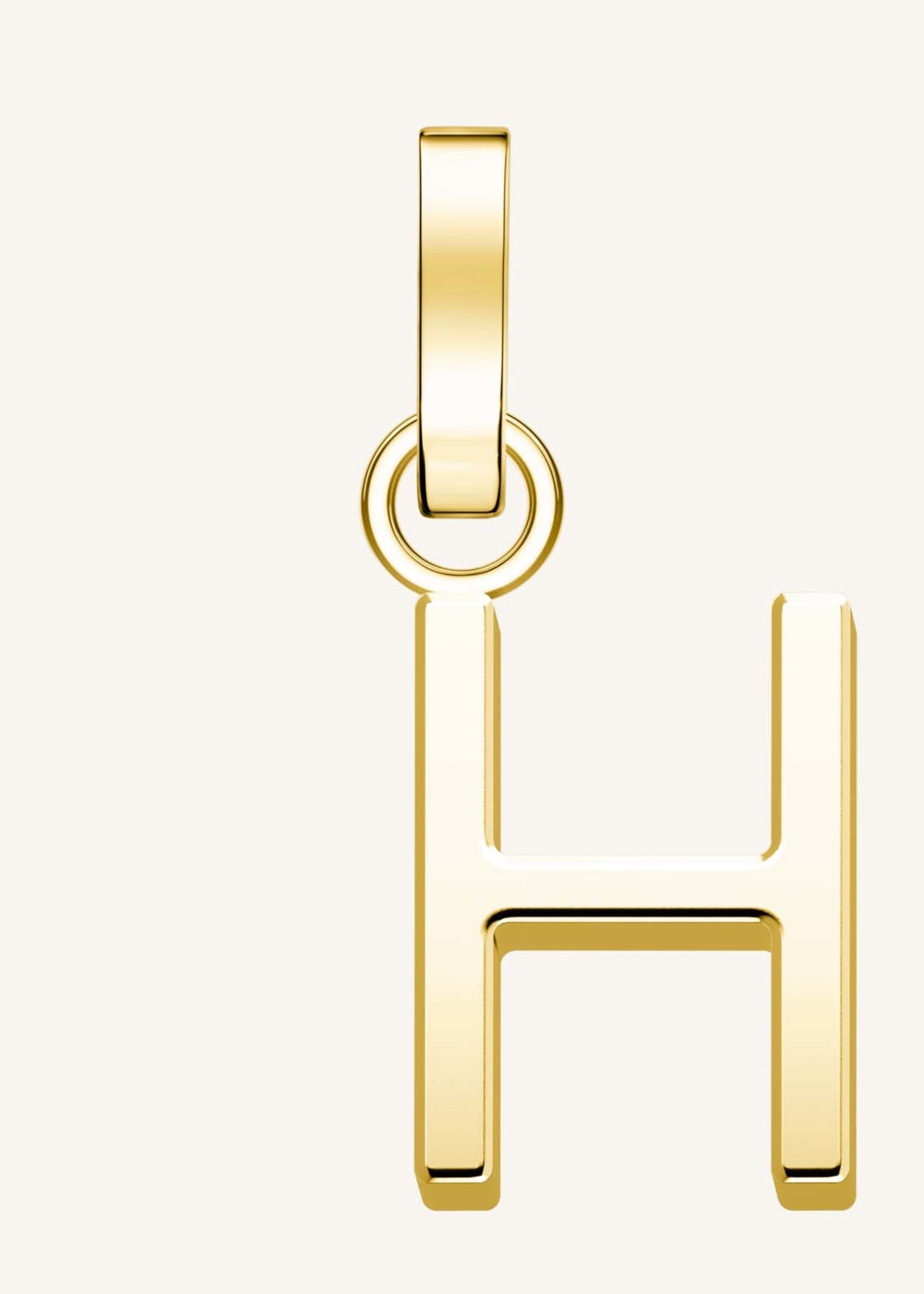 Rosefield pendant gold letter h