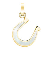 Rosefield pendant gold lucky symbol mop horseshoe
