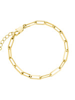 Rosefield hammered chain bracelet gold