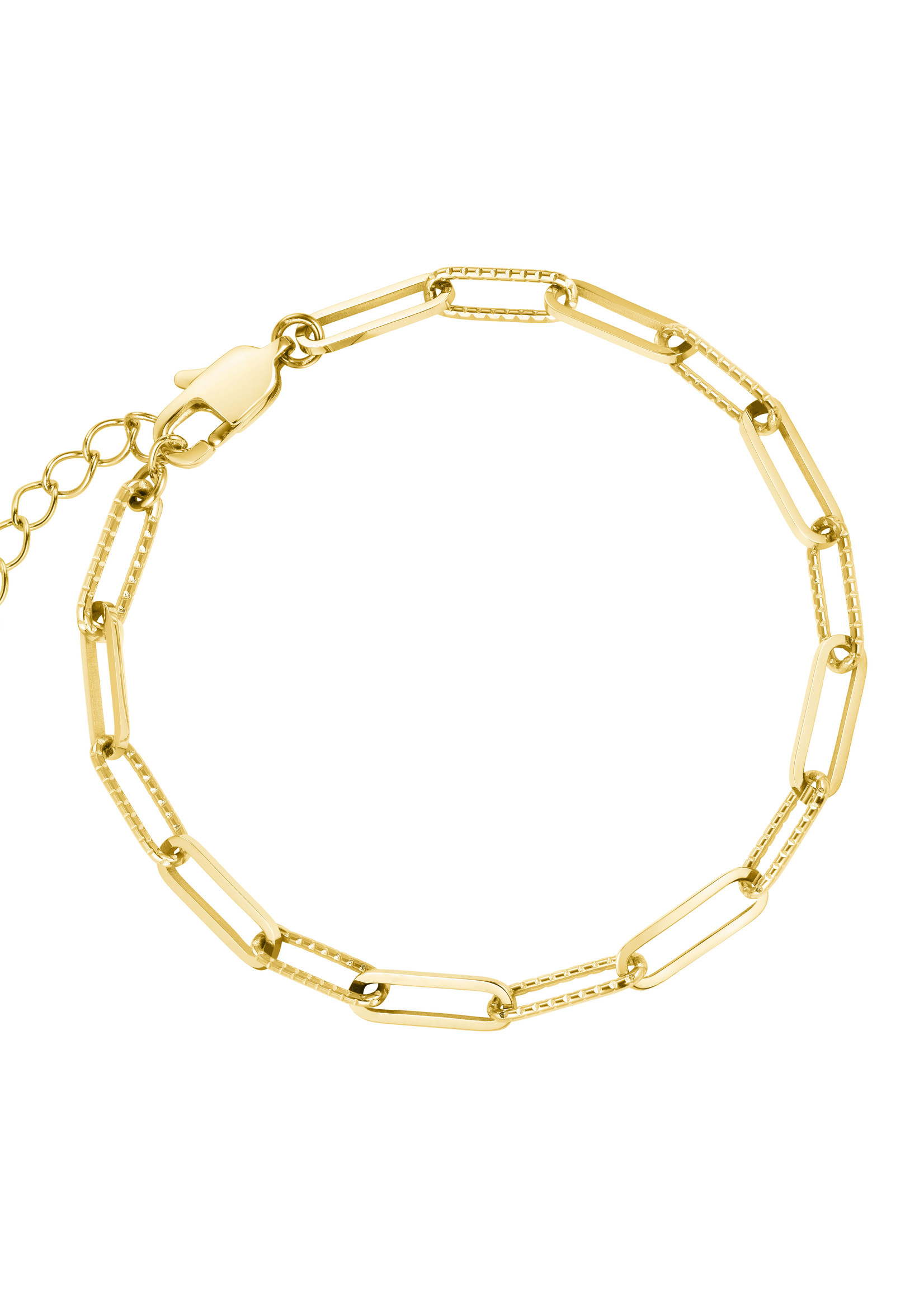 Rosefield hammered chain bracelet gold