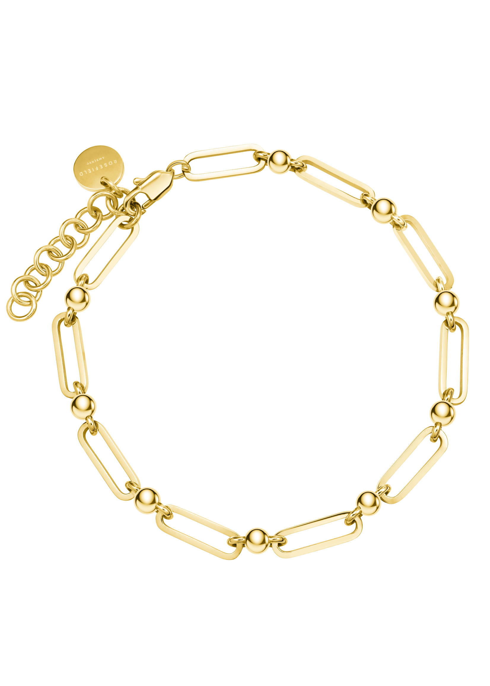 Rosefield crystal multilink bracelet gold