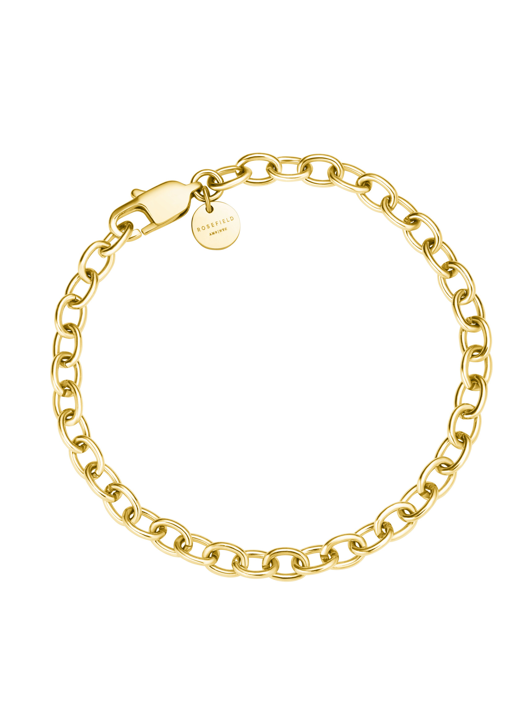 Rosefield oval chainlink bracelet gold