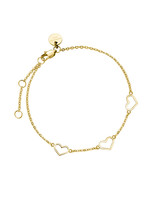 Rosefield triple heart bracelet gold