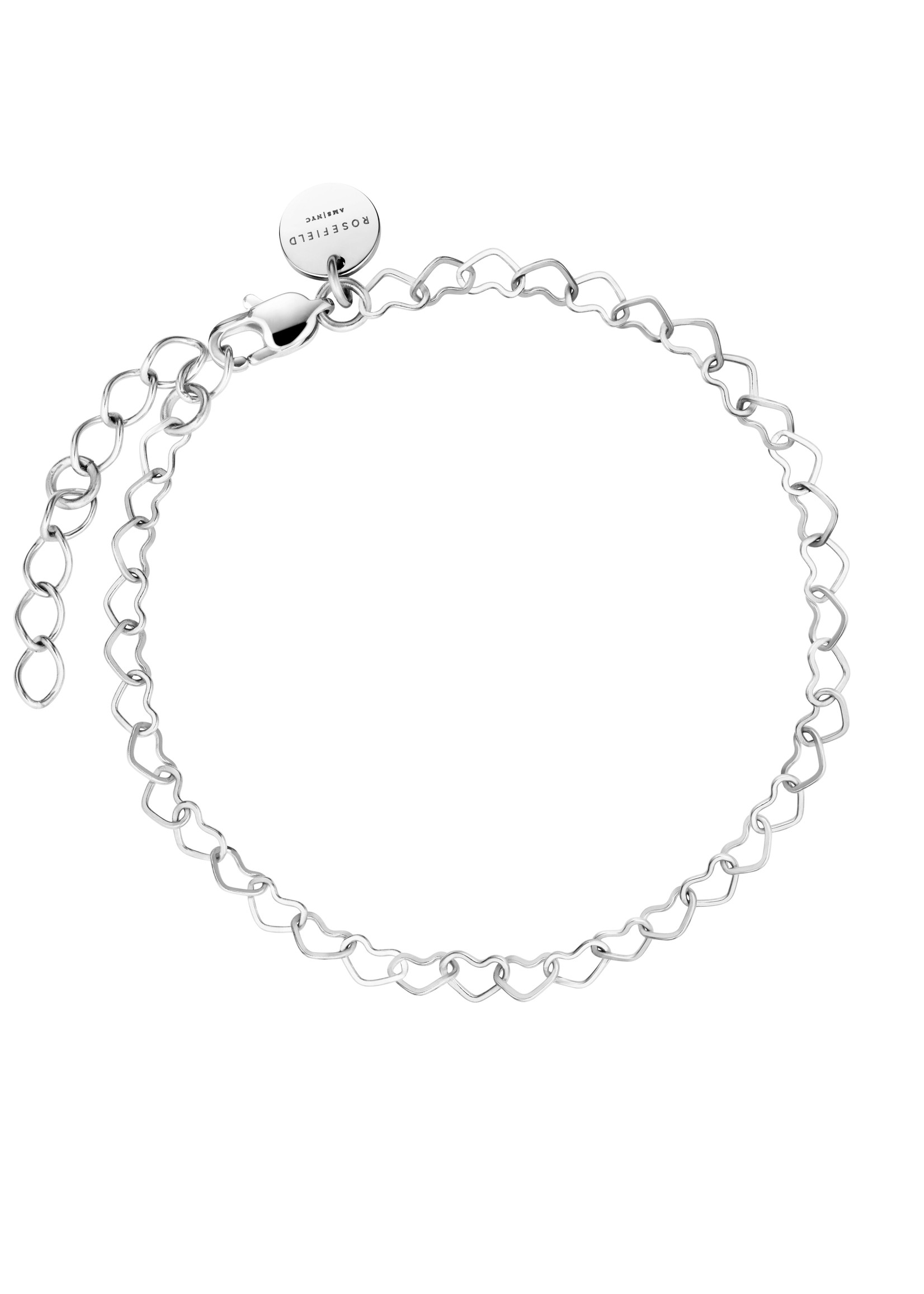 Rosefield heart chain bracelet silver