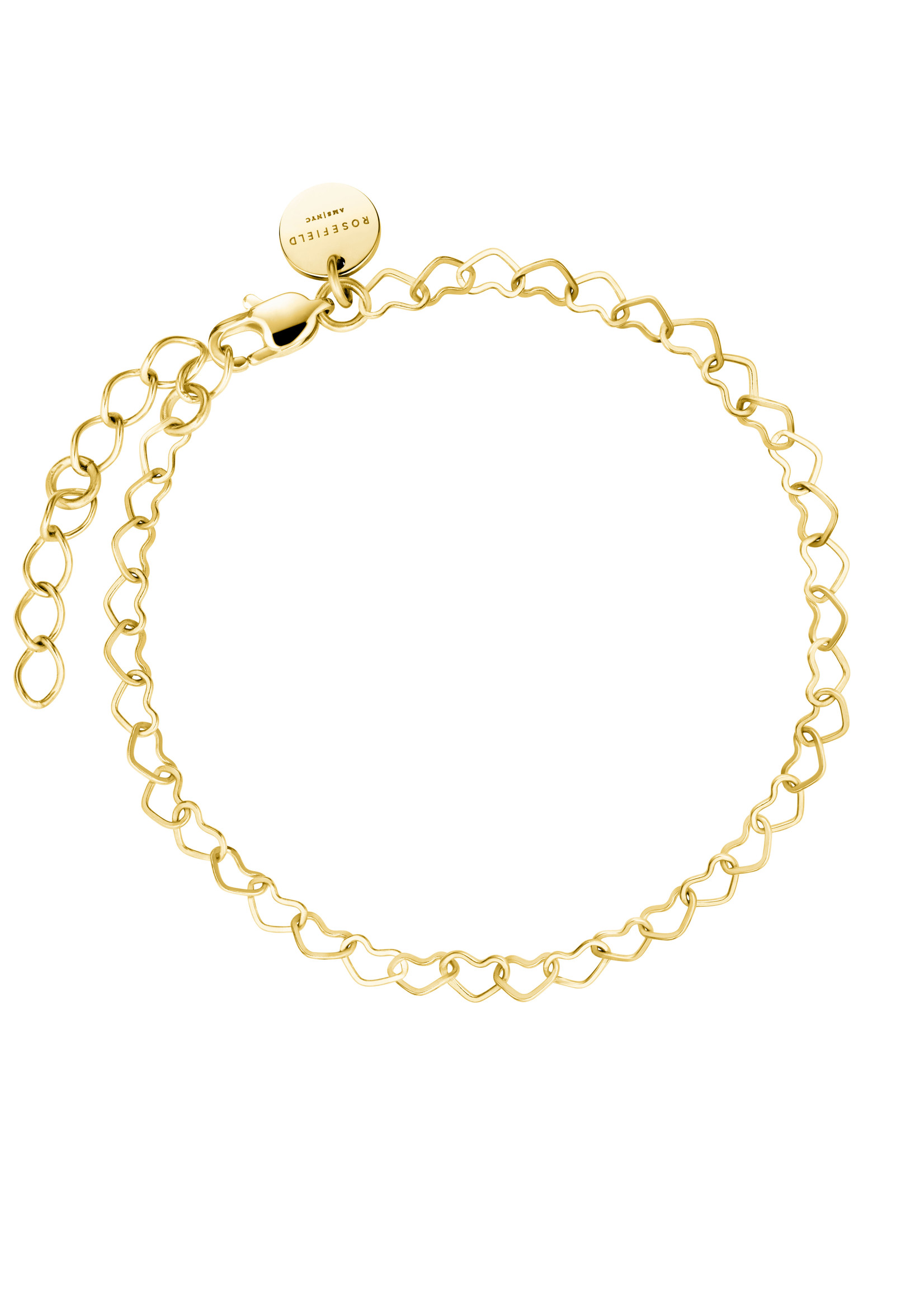 Rosefield heart chain bracelet gold
