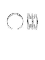 Karma Earcuff Triple Plain Silver