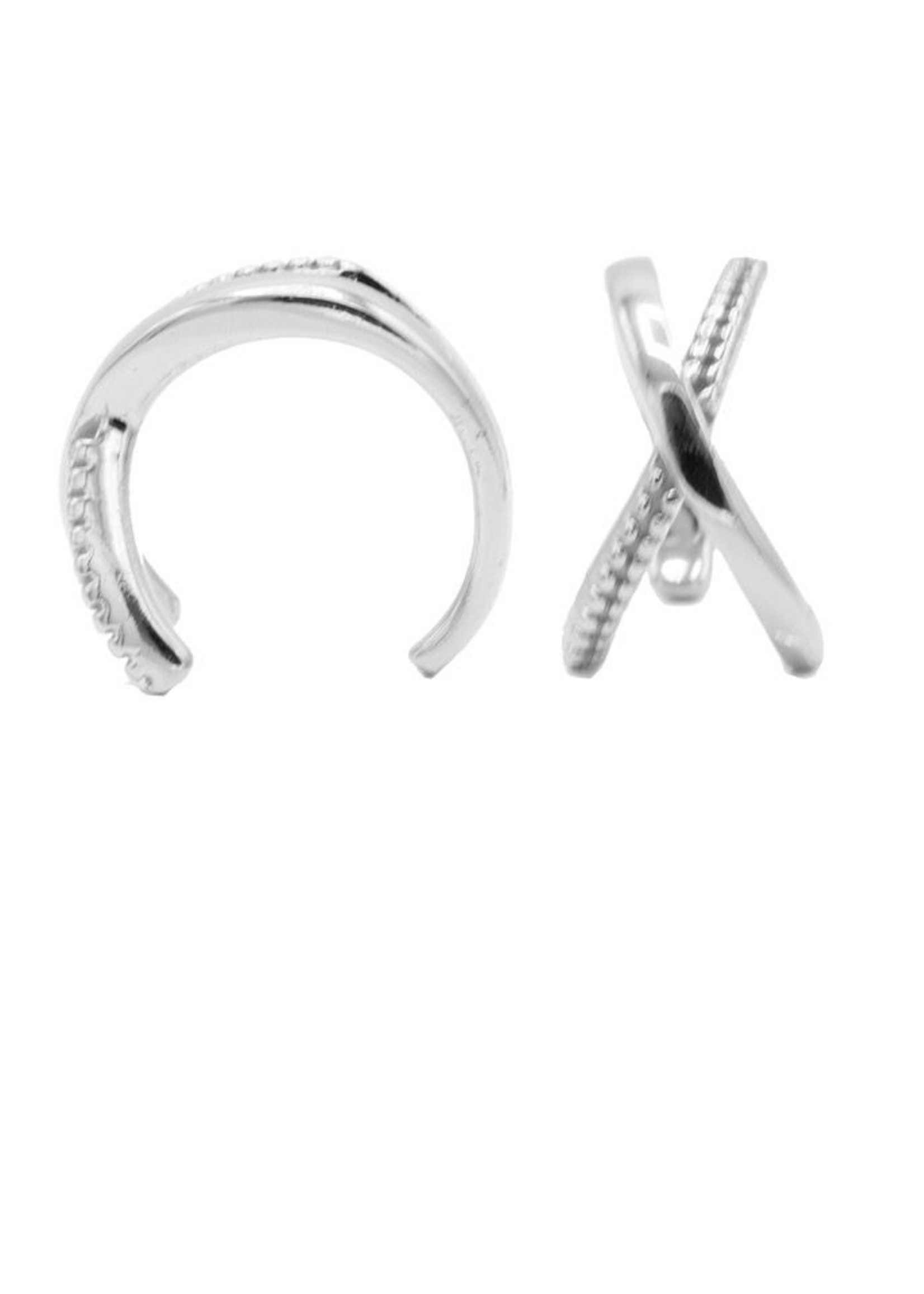 Karma Earcuff Plain X Silver