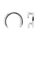 Karma Earcuff Open Double Zirconia Silver