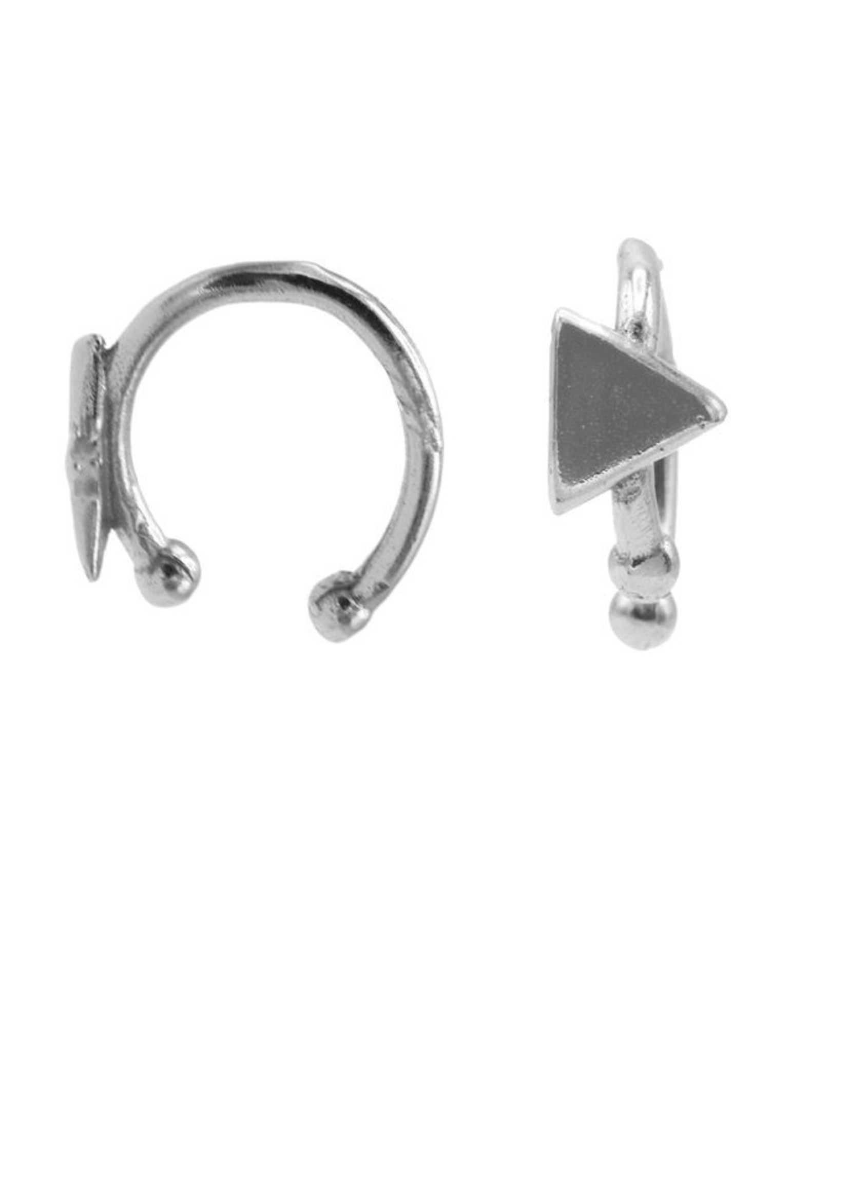 Karma Earcuff Triangle Silver