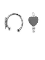 Karma Earcuff Heart Silver