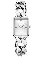Rosefield the octagon xs chain watch studio edition white silver