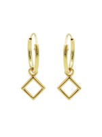Karma Hoops Symbols Open Square Goldplated