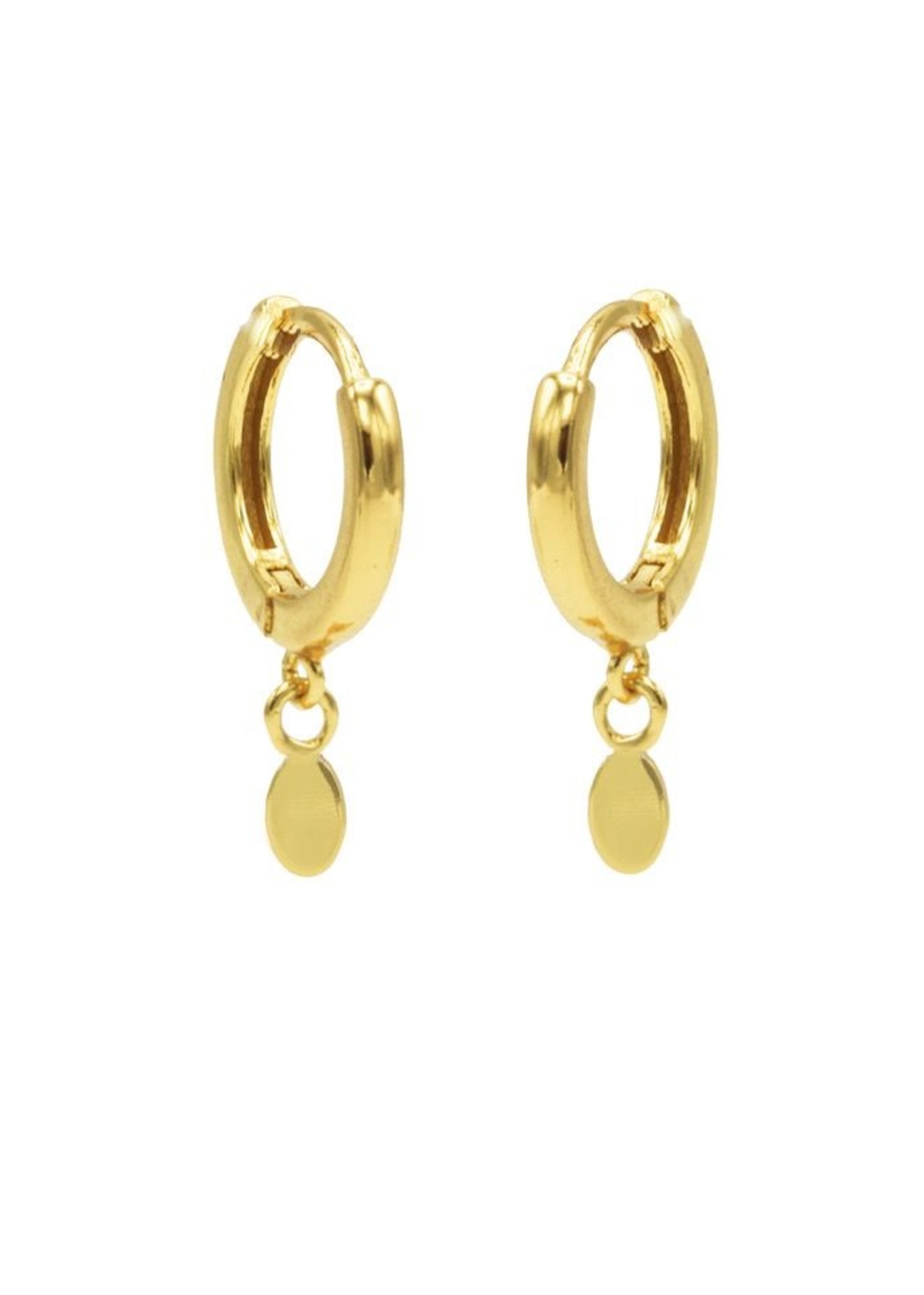 Karma Hinged Hoops Symbols Tiny Oval Goldplated