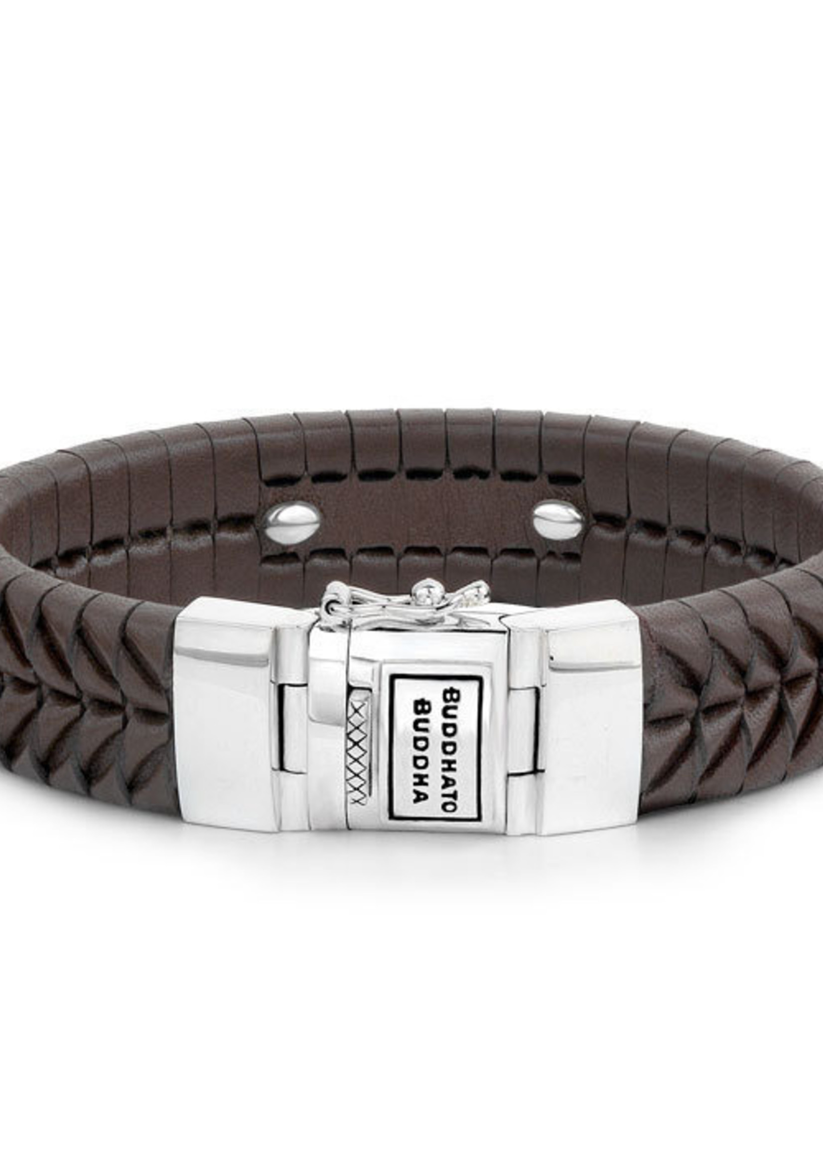 Buddha to Buddha 925 Sterling Zilveren 161BR Komang Leather Brown